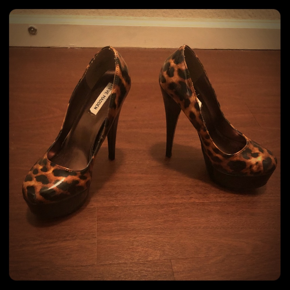 Leopard Print Platform Heels by Steve Madden